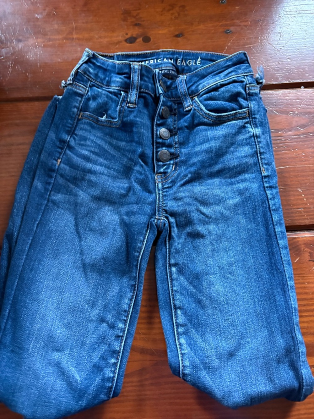 American Eagle Outfitters Women’s High-Rise Skinny Jeans - Dark Blue Wash